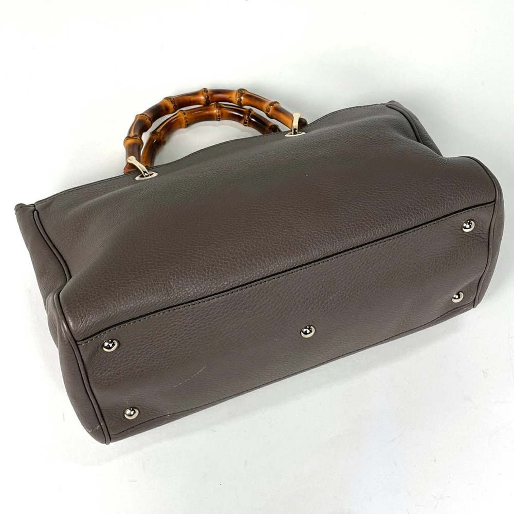Gucci Handbag Bag Bamboo Leather Brown Shopper Shoulder